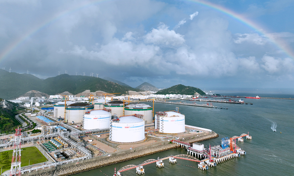 中國海油金灣“綠能港”二期項目建設現場。