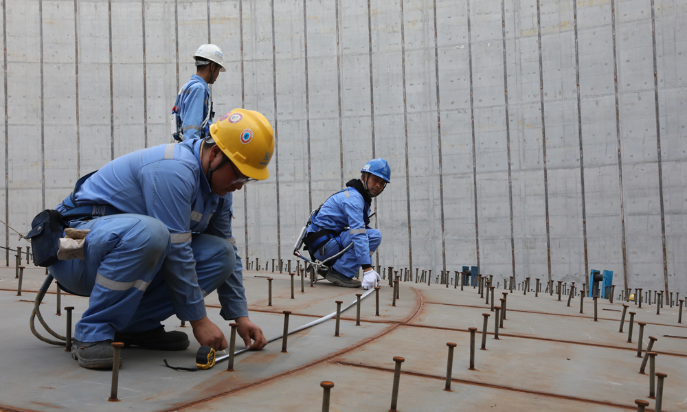 中國海油金灣“綠能港”二期項目建設現場。