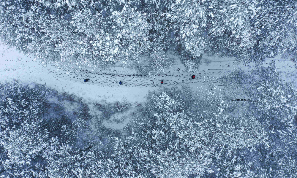 近日，受2024年首場寒潮天氣影響，南方地區出現大范圍降雪，南方電網供電范圍的貴州、云南、廣西、廣東部分地區發生電力線路覆冰。1月18日、22日，南方電網先后發布低溫冰凍災害黃色預警，啟動低溫雨雪冰凍災害Ⅳ級響應，有序應對冰雪凝凍天氣，全力保障電網安全和電力可靠供應。圖為1月23日，南方電網貴州凱里黃平供電局工作人員對10千伏平紙線開展冰情監測和線路特巡工作。