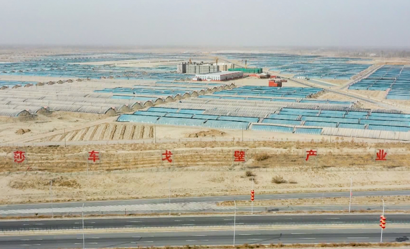 新疆喀什地區莎車縣地處塔克拉瑪干沙漠南緣，是招商局集團的定點幫扶縣，這里自然條件惡劣、產業基礎薄弱、生態環境脆弱。近年來，招商局集團先后投資2000萬元助力戈壁產業發展，統籌謀劃生態保護和產業升級，使滿地荒蕪的戈壁灘變成了安居樂業的“幸福園”。