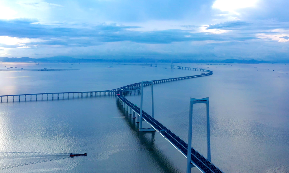 洪奇門(mén)特大橋?yàn)轫?xiàng)目關(guān)鍵控制性工程，全長(zhǎng)1126米，為主跨520米的雙塔雙索面鋼箱梁斜拉橋。大橋東西塔高分別為178.5米和176米。主塔造型設(shè)計(jì)寓意以灣區(qū)之“水”潤(rùn)廣州之“花”，整體造型輕巧活潑、挺拔秀美。橋梁施工工藝復(fù)雜，技術(shù)難度高。